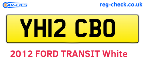 YH12CBO are the vehicle registration plates.