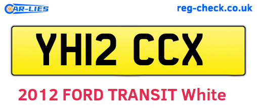 YH12CCX are the vehicle registration plates.