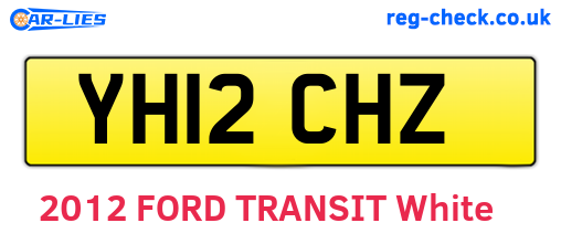 YH12CHZ are the vehicle registration plates.