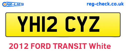 YH12CYZ are the vehicle registration plates.
