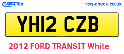 YH12CZB are the vehicle registration plates.