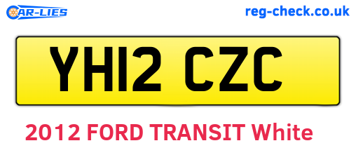 YH12CZC are the vehicle registration plates.