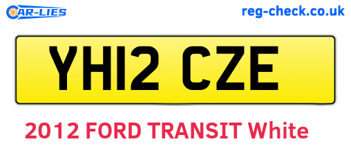 YH12CZE are the vehicle registration plates.