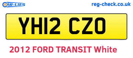 YH12CZO are the vehicle registration plates.
