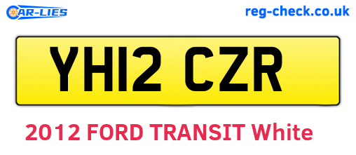 YH12CZR are the vehicle registration plates.