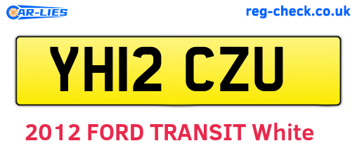 YH12CZU are the vehicle registration plates.