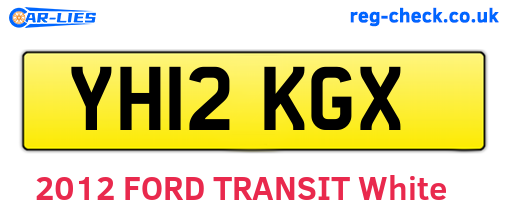 YH12KGX are the vehicle registration plates.