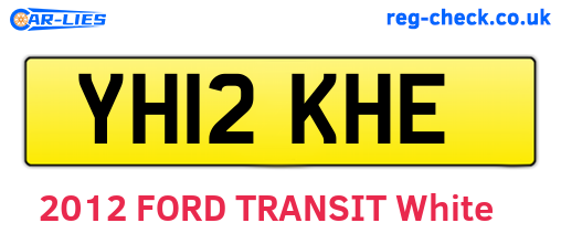 YH12KHE are the vehicle registration plates.