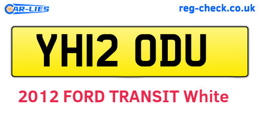 YH12ODU are the vehicle registration plates.