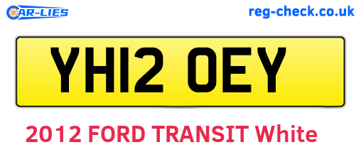 YH12OEY are the vehicle registration plates.