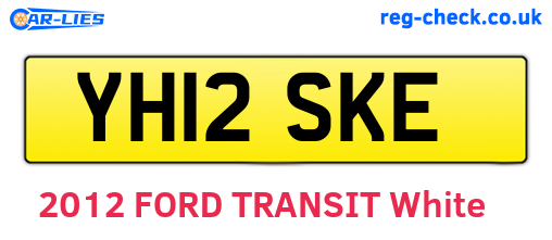 YH12SKE are the vehicle registration plates.