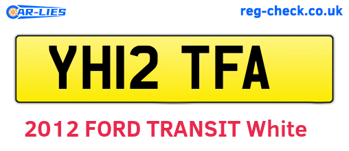YH12TFA are the vehicle registration plates.