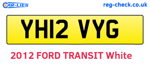 YH12VYG are the vehicle registration plates.