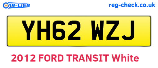 YH62WZJ are the vehicle registration plates.