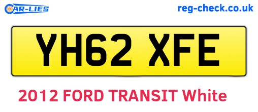 YH62XFE are the vehicle registration plates.
