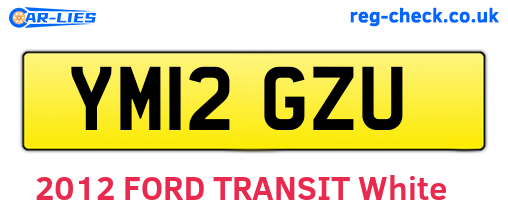 YM12GZU are the vehicle registration plates.
