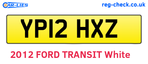 YP12HXZ are the vehicle registration plates.