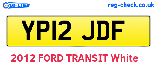 YP12JDF are the vehicle registration plates.