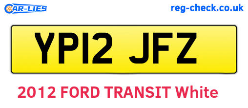YP12JFZ are the vehicle registration plates.