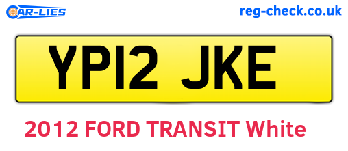 YP12JKE are the vehicle registration plates.