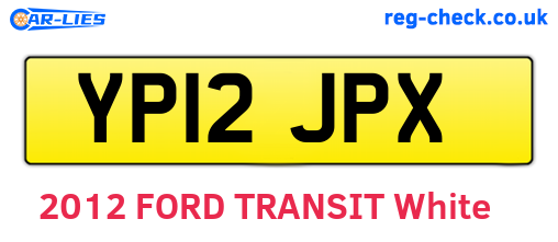 YP12JPX are the vehicle registration plates.