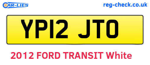 YP12JTO are the vehicle registration plates.