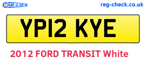 YP12KYE are the vehicle registration plates.