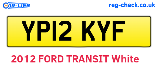 YP12KYF are the vehicle registration plates.