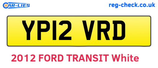 YP12VRD are the vehicle registration plates.