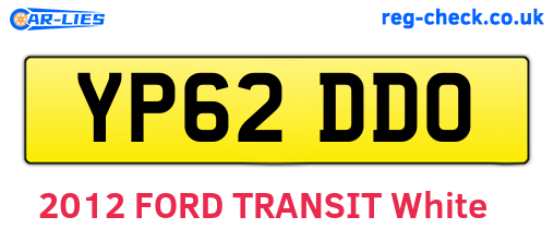YP62DDO are the vehicle registration plates.