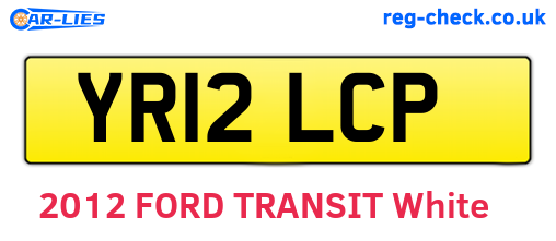 YR12LCP are the vehicle registration plates.