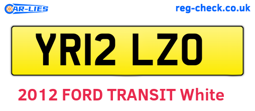 YR12LZO are the vehicle registration plates.