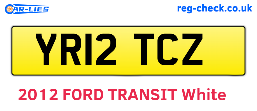 YR12TCZ are the vehicle registration plates.