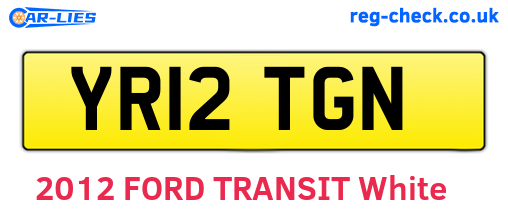 YR12TGN are the vehicle registration plates.