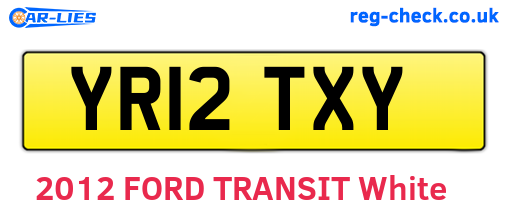 YR12TXY are the vehicle registration plates.