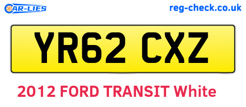YR62CXZ are the vehicle registration plates.