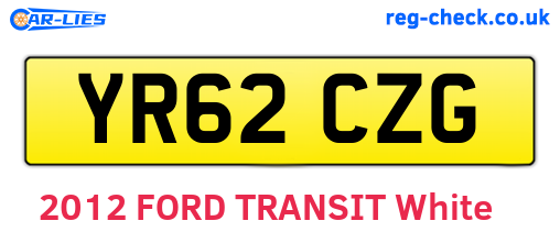 YR62CZG are the vehicle registration plates.
