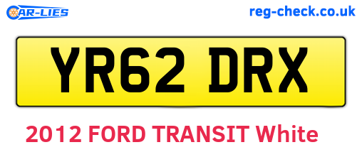 YR62DRX are the vehicle registration plates.