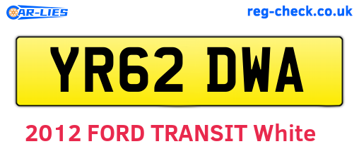 YR62DWA are the vehicle registration plates.