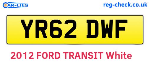 YR62DWF are the vehicle registration plates.