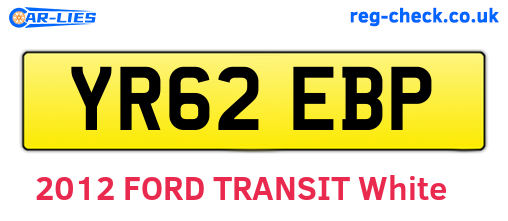 YR62EBP are the vehicle registration plates.