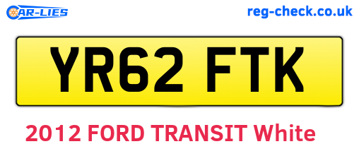 YR62FTK are the vehicle registration plates.