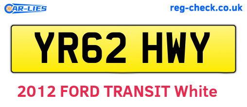 YR62HWY are the vehicle registration plates.