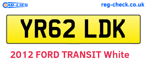 YR62LDK are the vehicle registration plates.