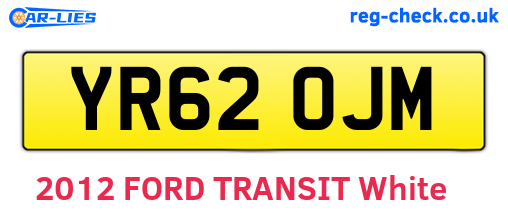 YR62OJM are the vehicle registration plates.
