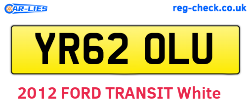 YR62OLU are the vehicle registration plates.