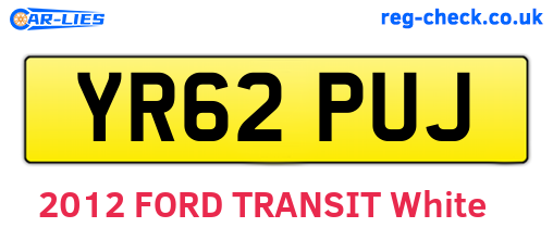 YR62PUJ are the vehicle registration plates.
