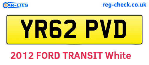 YR62PVD are the vehicle registration plates.