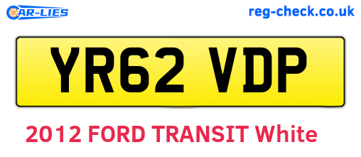 YR62VDP are the vehicle registration plates.