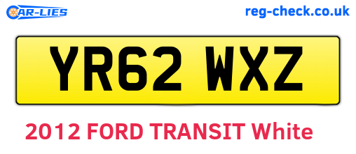 YR62WXZ are the vehicle registration plates.